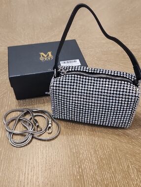 Black Mini Rhinestone Crossbody Bag